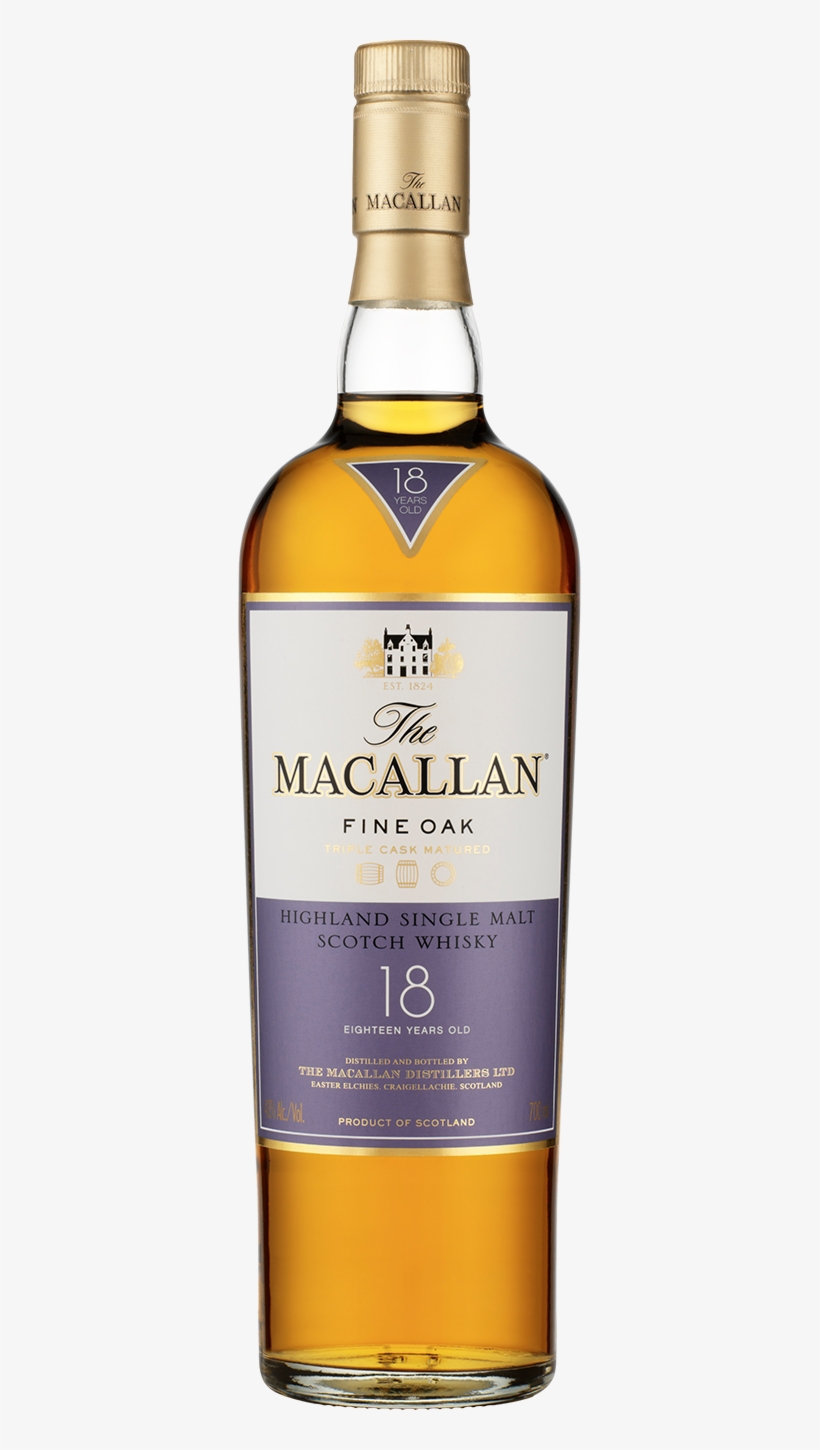The Macallan Fine Oak 18 Years Old - Macallan 15 Year Old Fine Oak, transparent png download