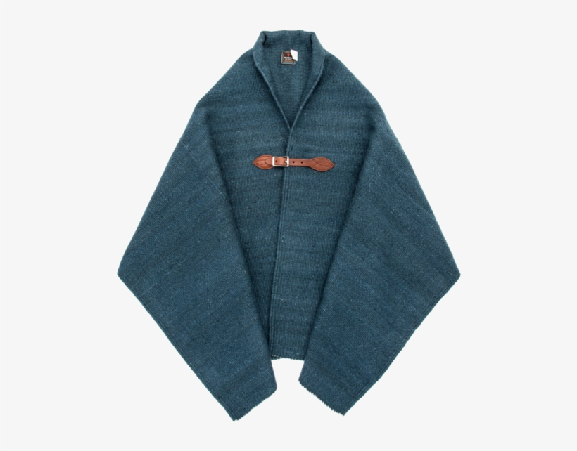 Chamula Merino Wool Blanket Poncho, Dark Indigo - Woolen, transparent png download