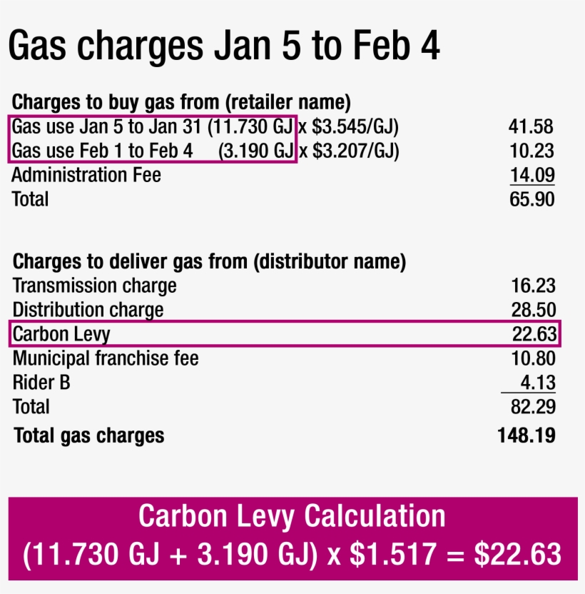 Carbon Levy Calculation On Your Gas Bill - International Council Of Shopping Centers, transparent png download