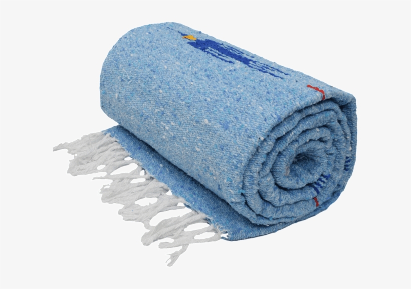 Sky Blue And Baby Blue Mexican Blanket - Towel, transparent png download