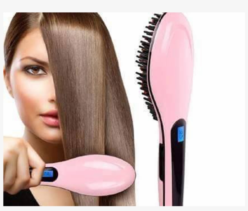 Cepillo Alisador De Cabello Eléctrico Lcd - Fast Hair Straightener Price, transparent png download