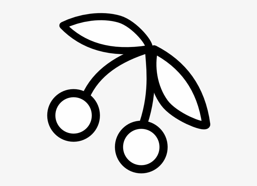 Vector Library Stock Clipartist Net Clip Art Cherries - Cherry Clipart Black And White Png, transparent png download