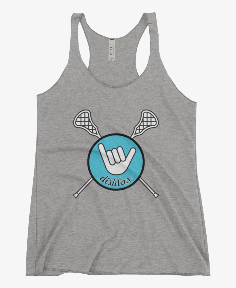 Hang Loose Lacrosse Women's Tank Gray/turquoise - Shirt, transparent png download