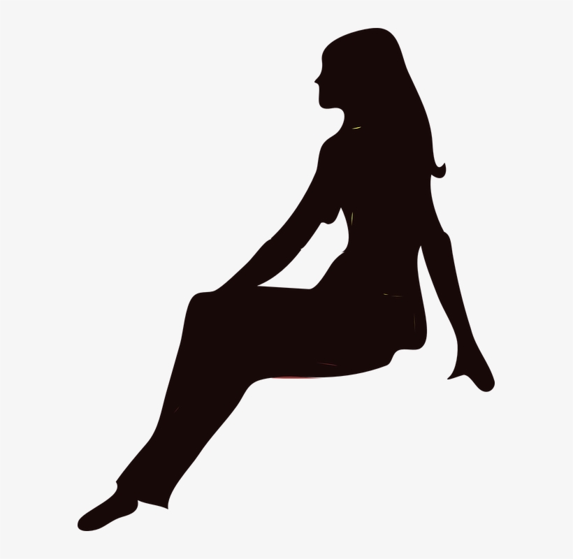 Woman Sitting Silhouette Png - Sitting People Png Silhouette, transparent png download