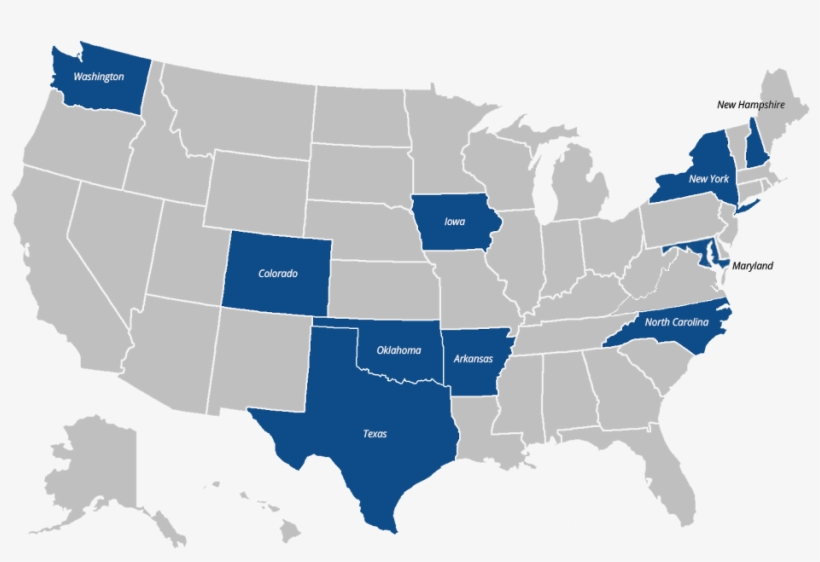 United States Map - Arkansas In The South, transparent png download