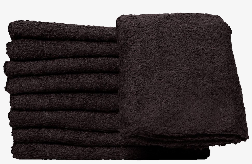 Black Cotton Beard Steaming Towel - Floor, transparent png download