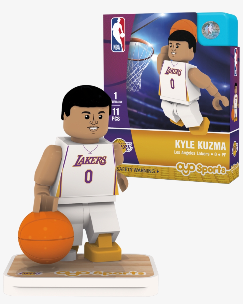 Kyle Kuzma La Lakers White Home Oyo Sports Toys Nba - Meyers Leonard Lego, transparent png download