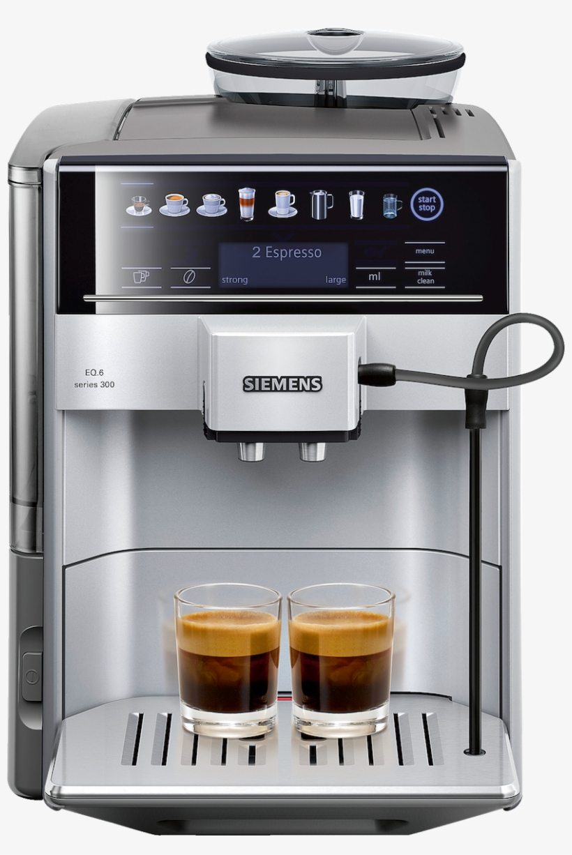 6 Series 300 Automatic Coffee Machine, Silver Siemens Eq 6 Series 300 PNG Image Transparent