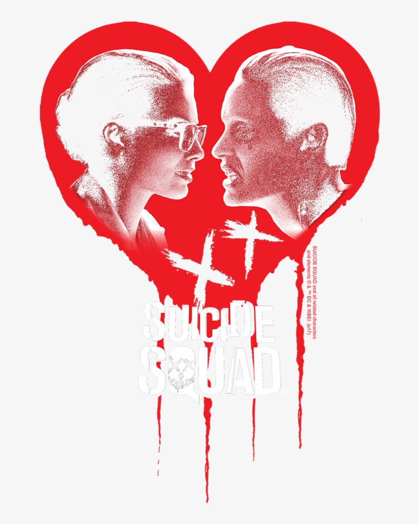 Suicide Squad Joker Spits Game Men's Long Sleeve T-shirt - Love, transparent png download