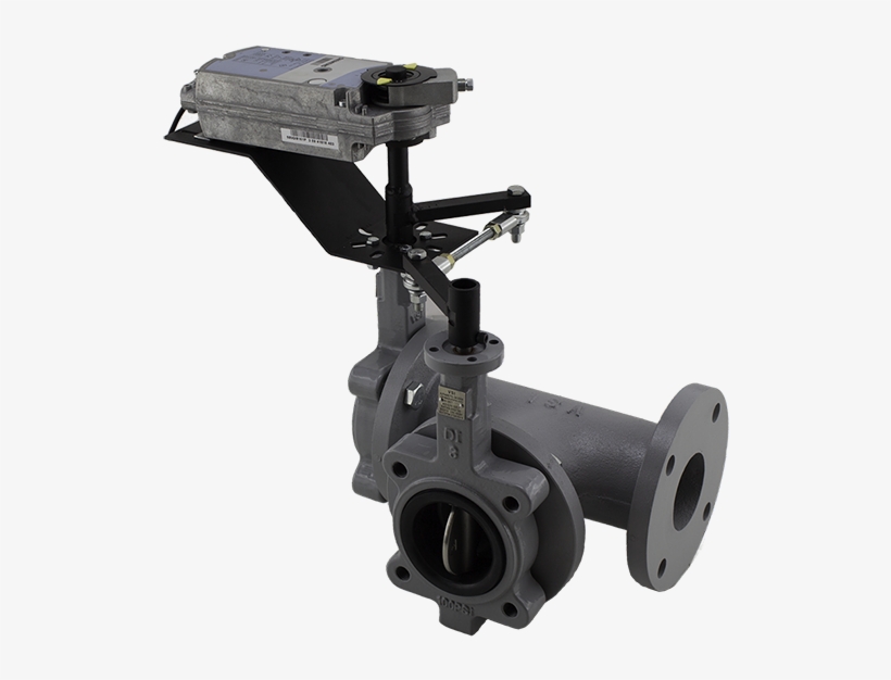 3 Way Butterfly Valve With Siemens 2 Position Damper - Machine, transparent png download