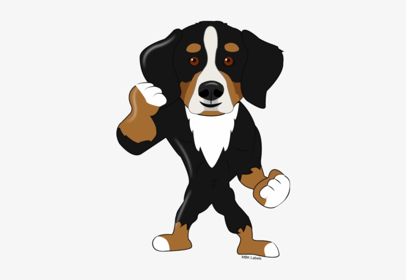 Strong Bernese Mountain Dog Cartoon - Bernese Mountain Dog Face Vector, transparent png download