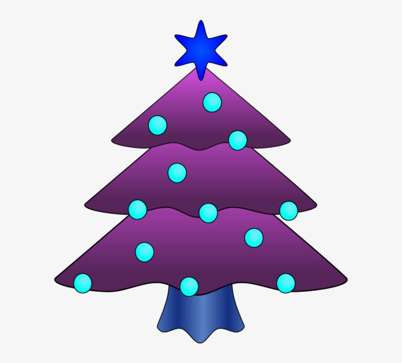 Purple Christmas Tree Clip Art, transparent png download
