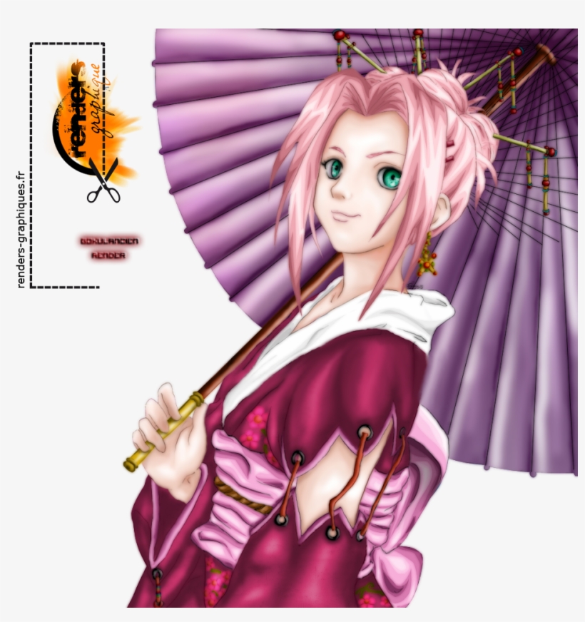 Sakura Haruno Kimono - Sakura Haruno, transparent png download