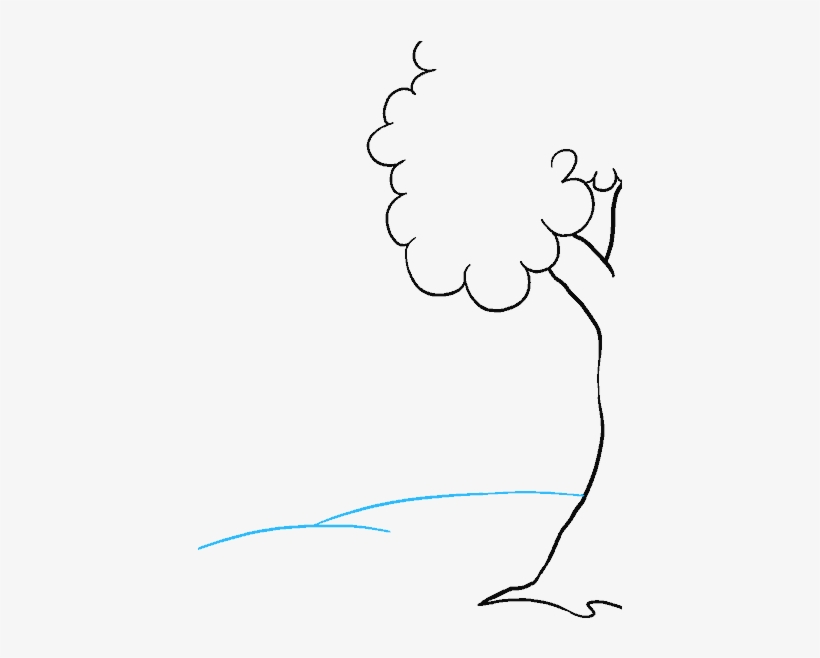 How To Draw Cartoon Forest - Line Art, transparent png download