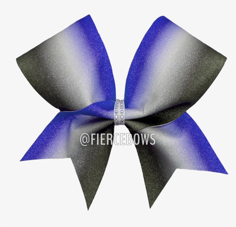 Gunmetal Plus Color Glitter Ombre Cheer Bow - Present, transparent png download