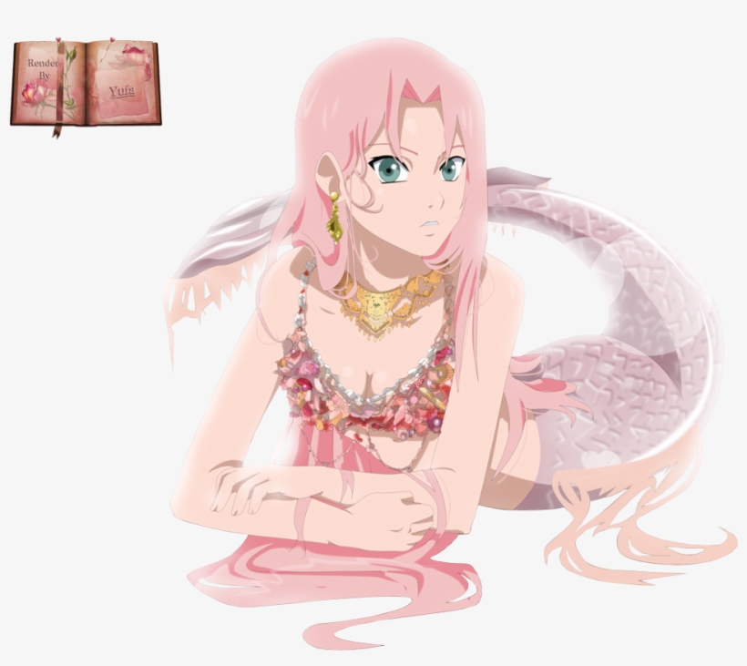 Sakura Haruno - Sakura Mermaid, transparent png download
