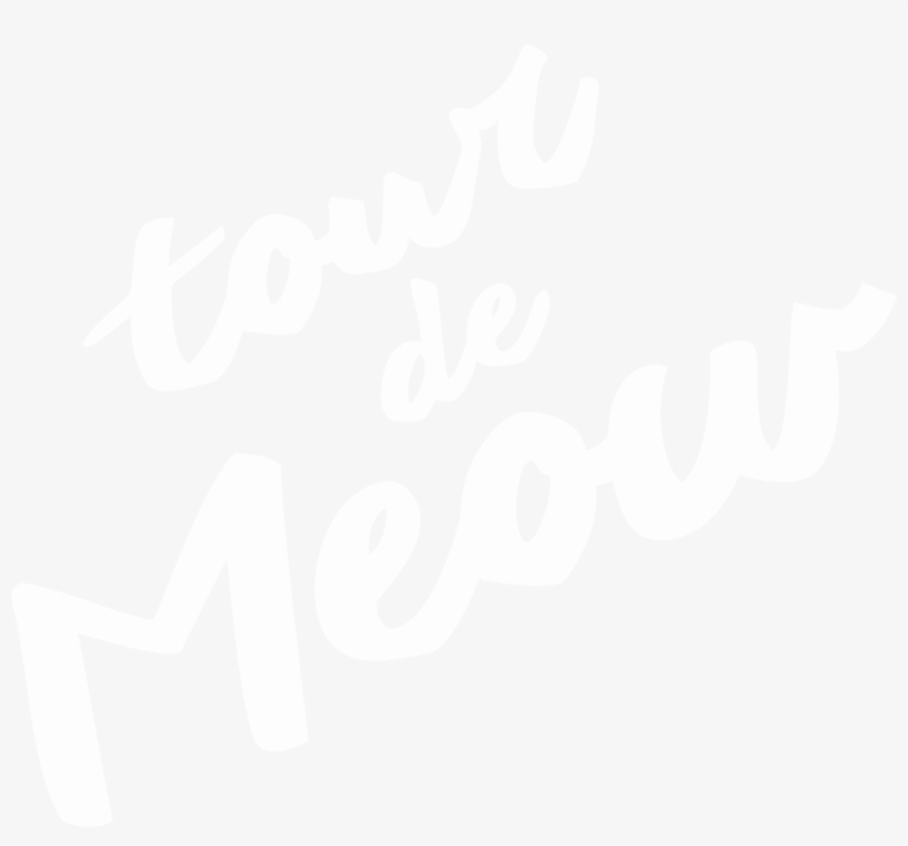 Tour De Meow Logo White - Calligraphy, transparent png download