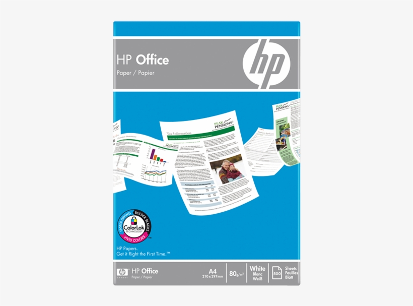Hp Office Paper-10 Reams/letter/8 - Papel Reciclado Hp, transparent png download