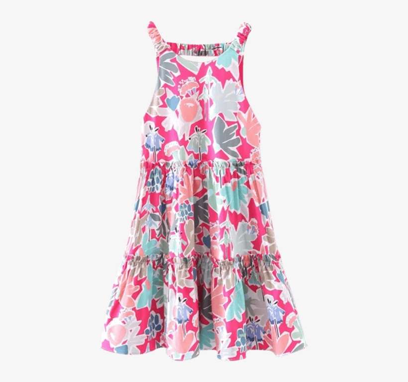 Floral Ruffles A-line Dress - Pattern, transparent png download