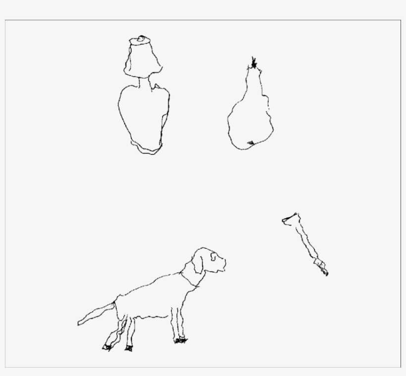 -copying A Drawing Of A Lamp, A Pear, A Dog, And A - Sketch, transparent png download