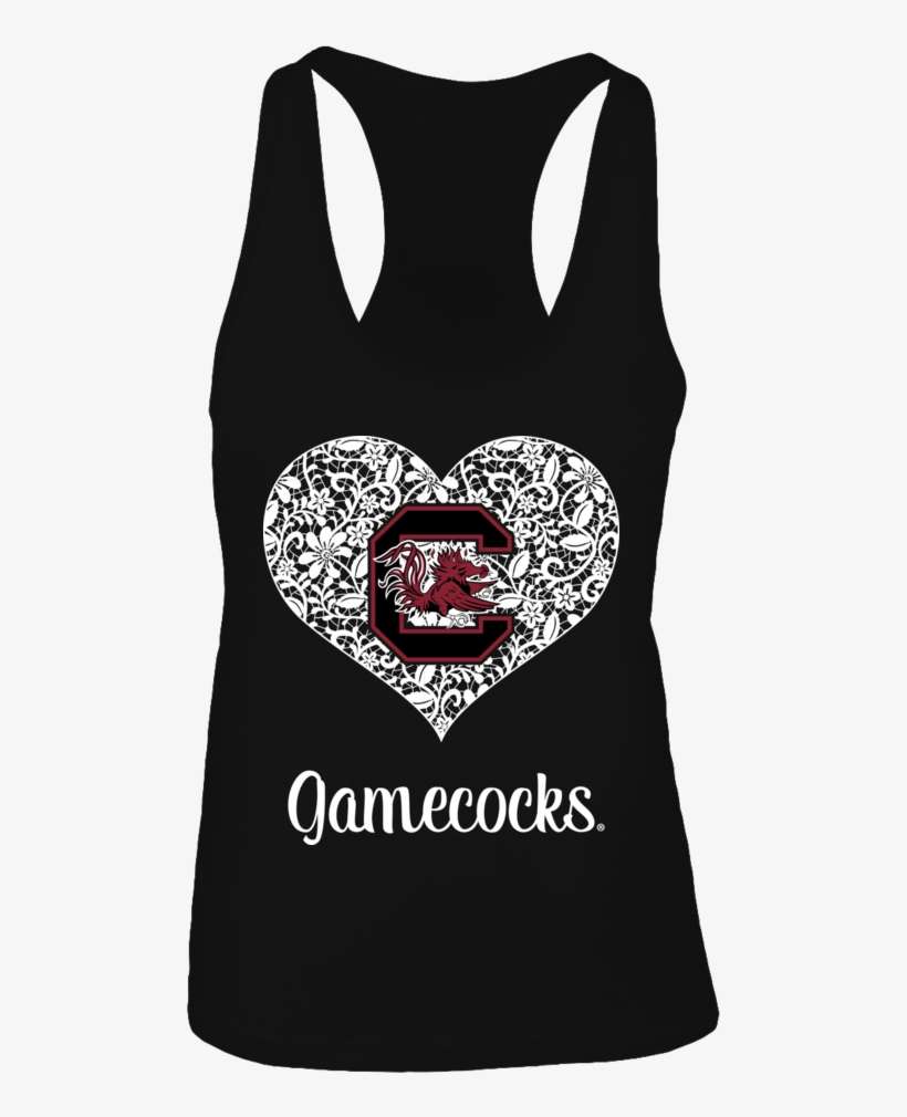 Gamecocks Lace Heart Logo South Carolina Shirt - Shirt, transparent png download