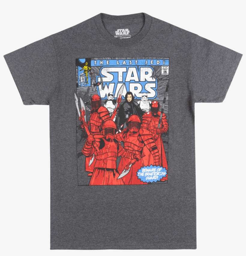 Star Wars The Last Jedi T-shirt Heather Charcoal Mens - Jaws, transparent png download