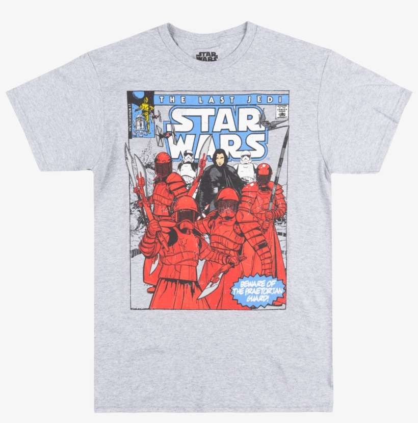 Star Wars The Last Jedi T-shirt Heather Grey Mens Movie - Star Wars Comics, transparent png download