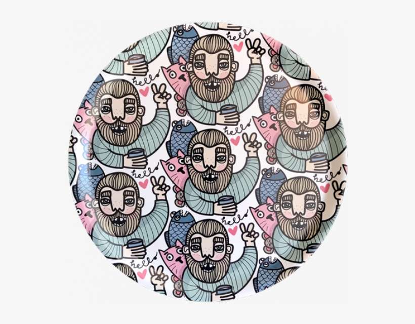 Hello Beard Tray - Illustration, transparent png download