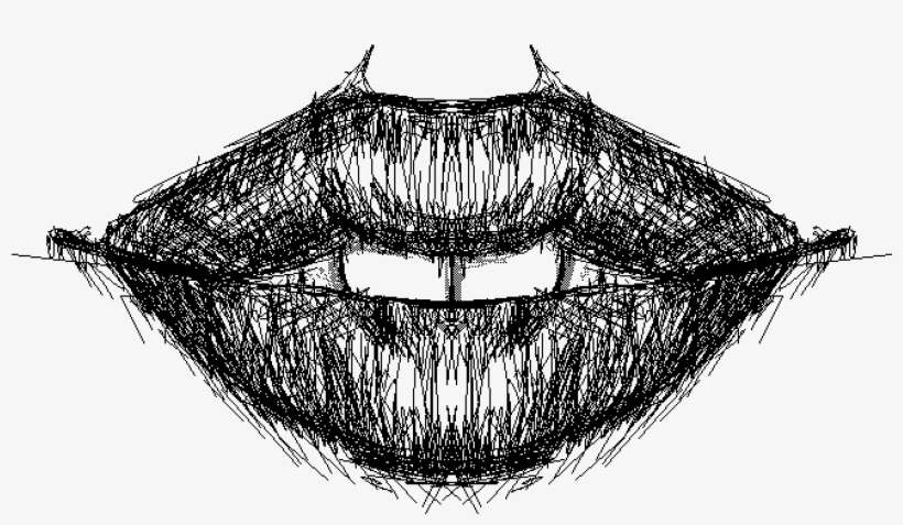 Collection Of Free Drawing Lips Sketch Download - Sketch, transparent png download