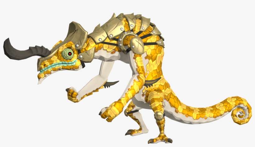 Botw Golden Lizalfos Model - Legend Of Zelda Breath Of The Wild Gold Lizalfos, transparent png download