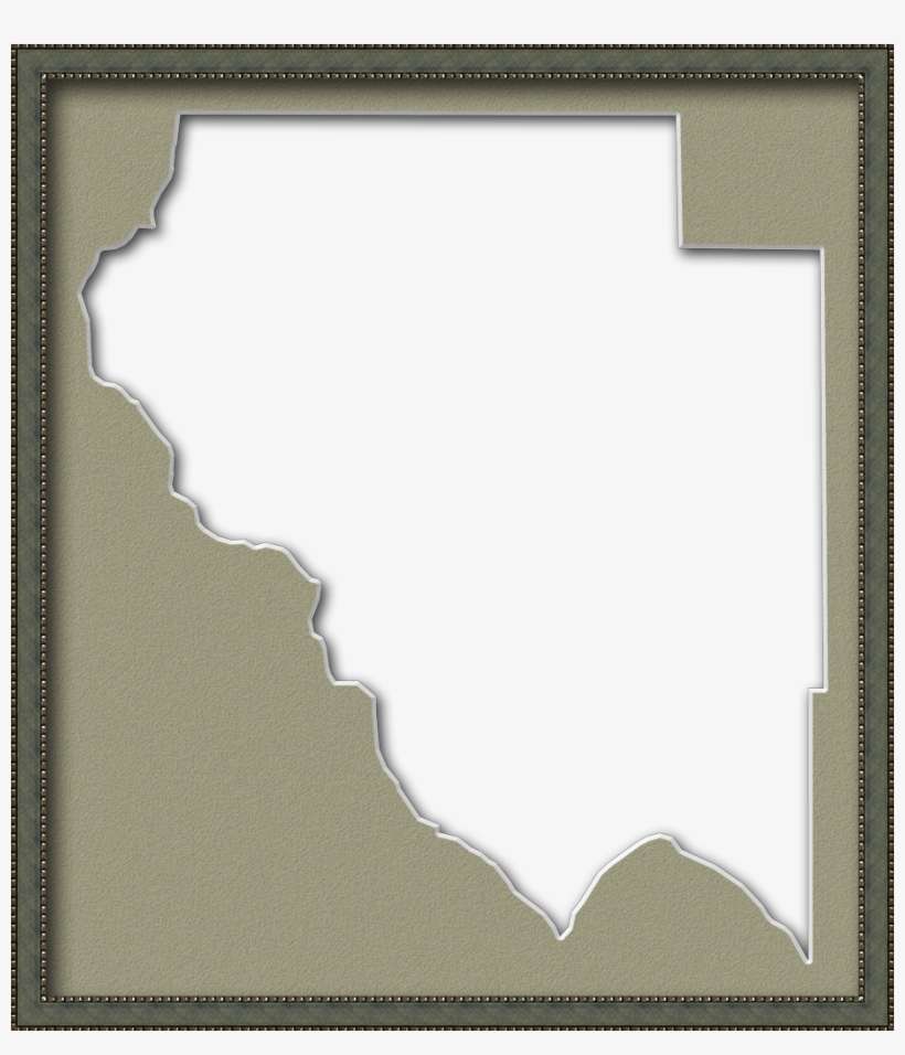 A Map Of Okeechobee With A Museum Style Picture Frame, transparent png download