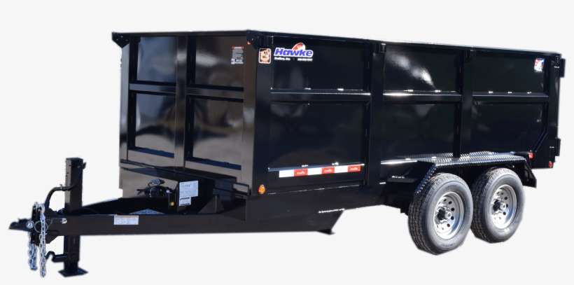 New 7′ By 14′ By 4′ Hd Hawke Dump Trailer *outlaw Edition* - Trailer, transparent png download