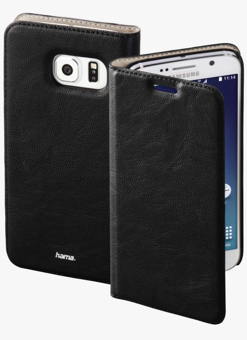 "guard Case" Booklet For Samsung Galaxy S6, Black - Leather, transparent png download