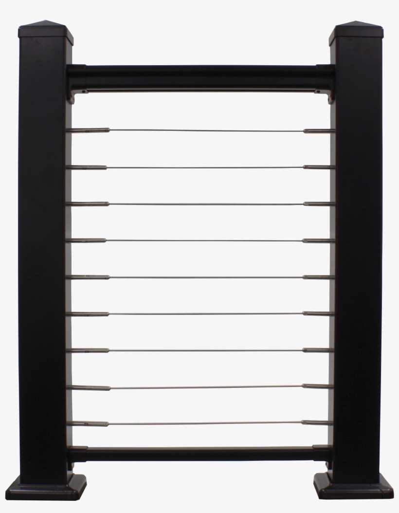 A310 Aluminum Railing With Horizontal Cable - Fence, transparent png download