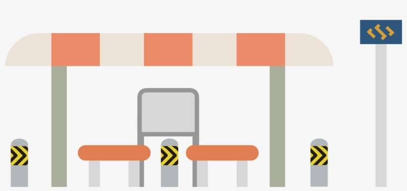 Busstop-01 - Illustration, transparent png download