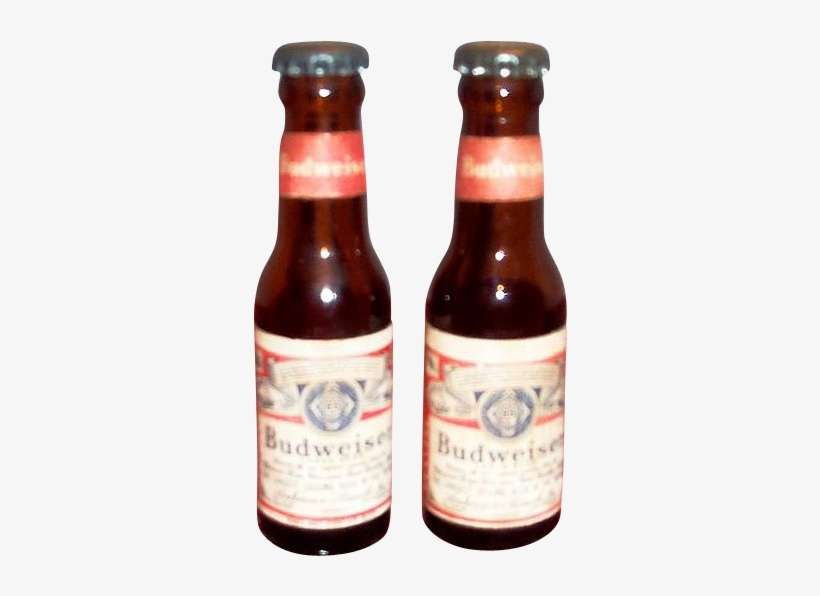 Budweiser Glass Bottle Salt & Pepper Set With Original - Glass Bottle, transparent png download