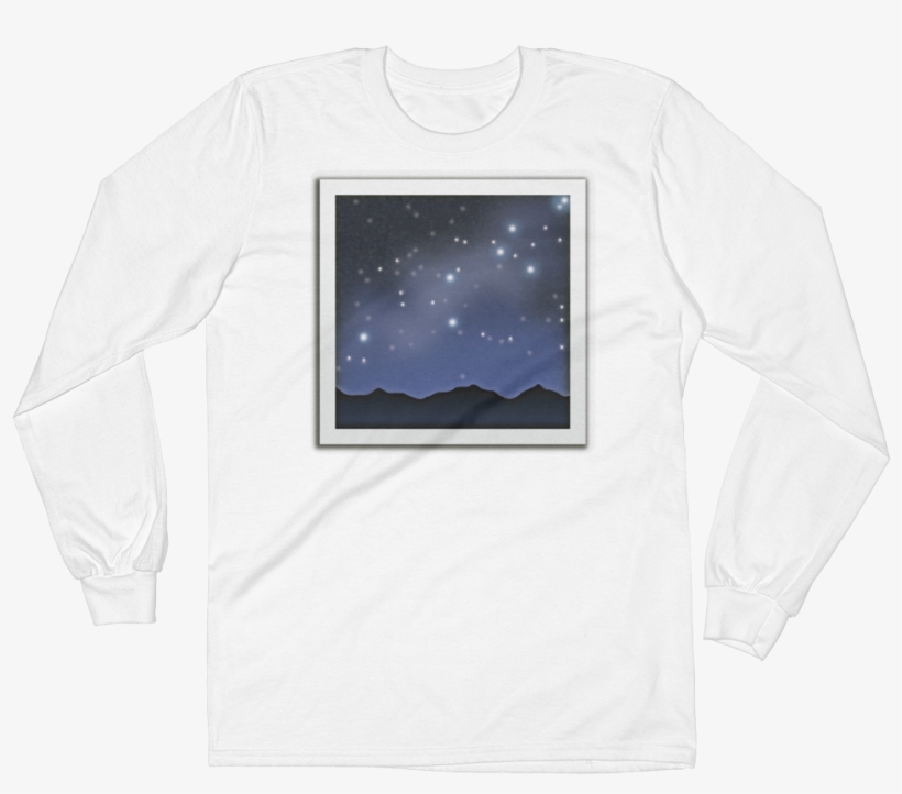 Men's Emoji Long Sleeve T-shirt - Milky Way, transparent png download