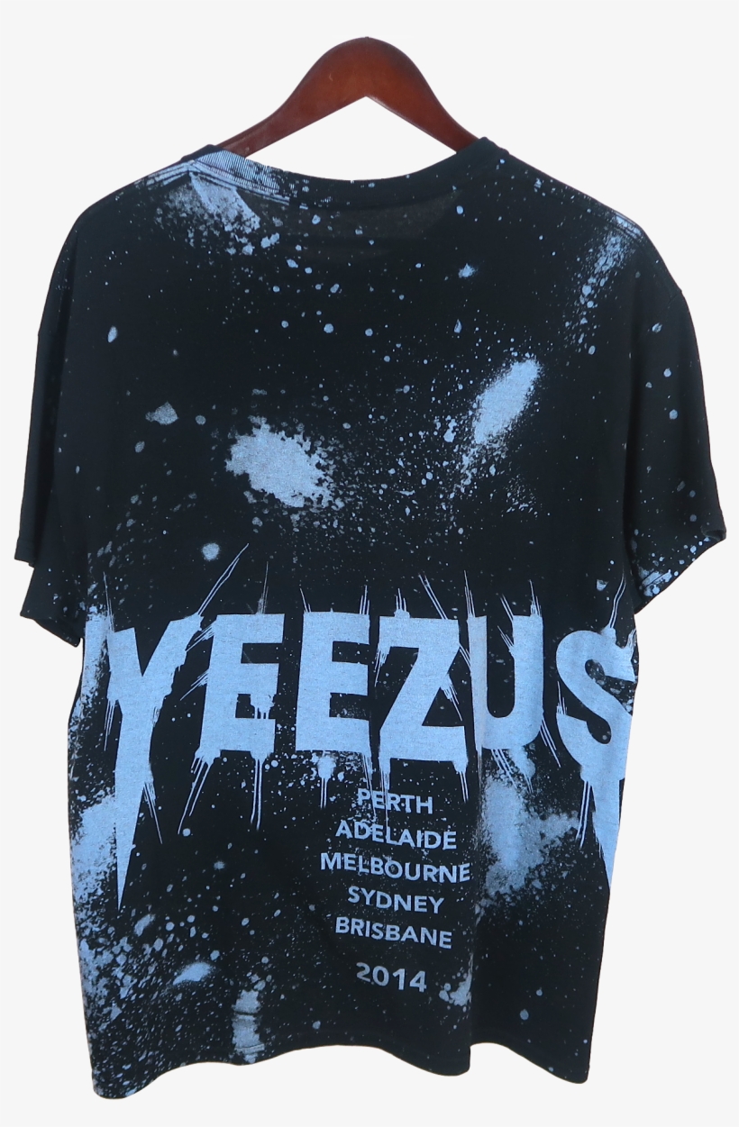 Yeezus Tour Blue Splatter T-shirt - Blouse, transparent png download