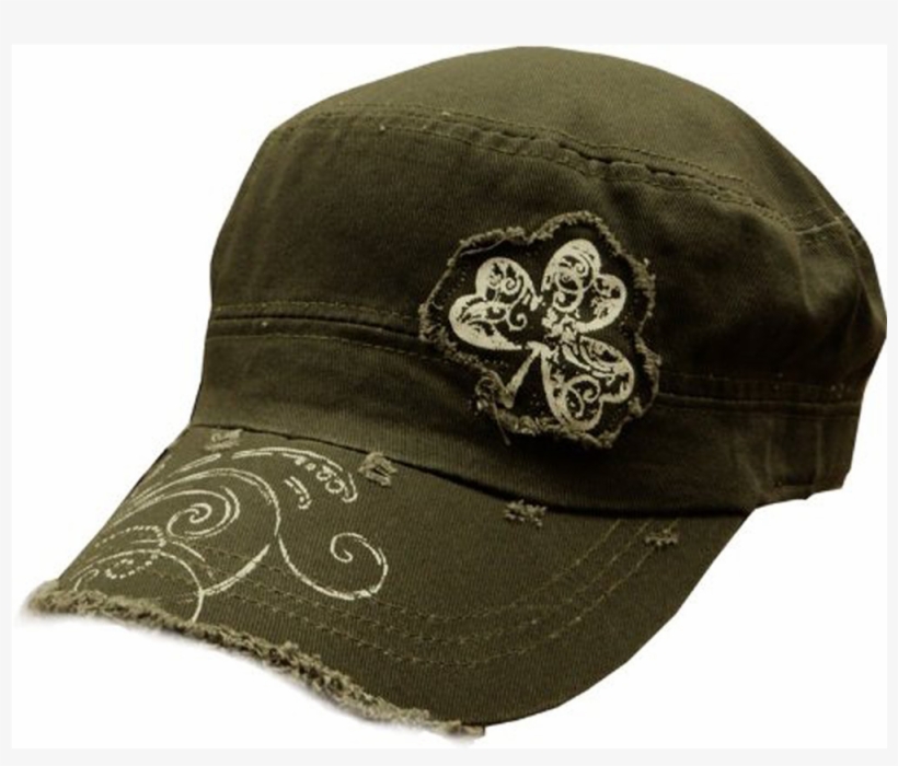 Shamrock Cap Hat Irish Costumes, Olive Green, Military - Baseball Cap, transparent png download
