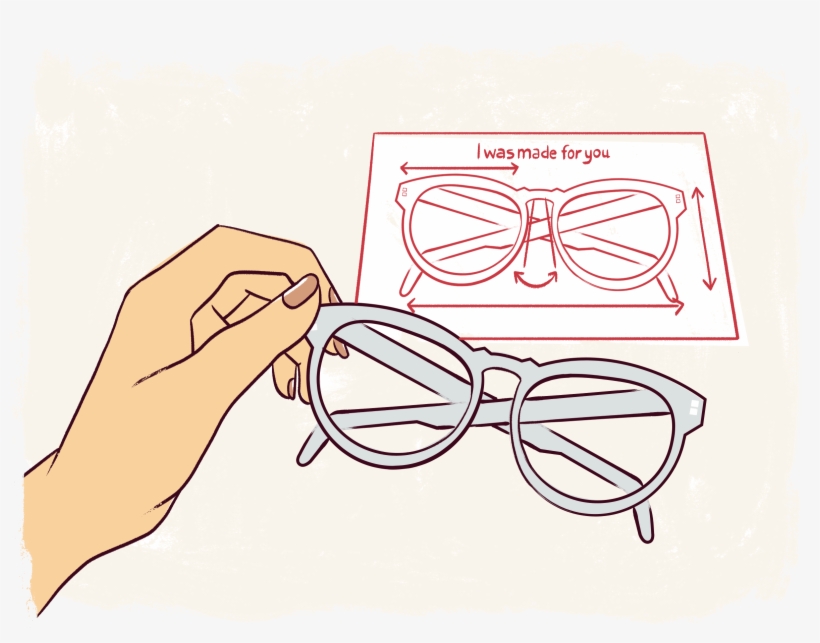 Confirm The Look And Feel Of Your Custom Tailored Glasses - Drawing, transparent png download