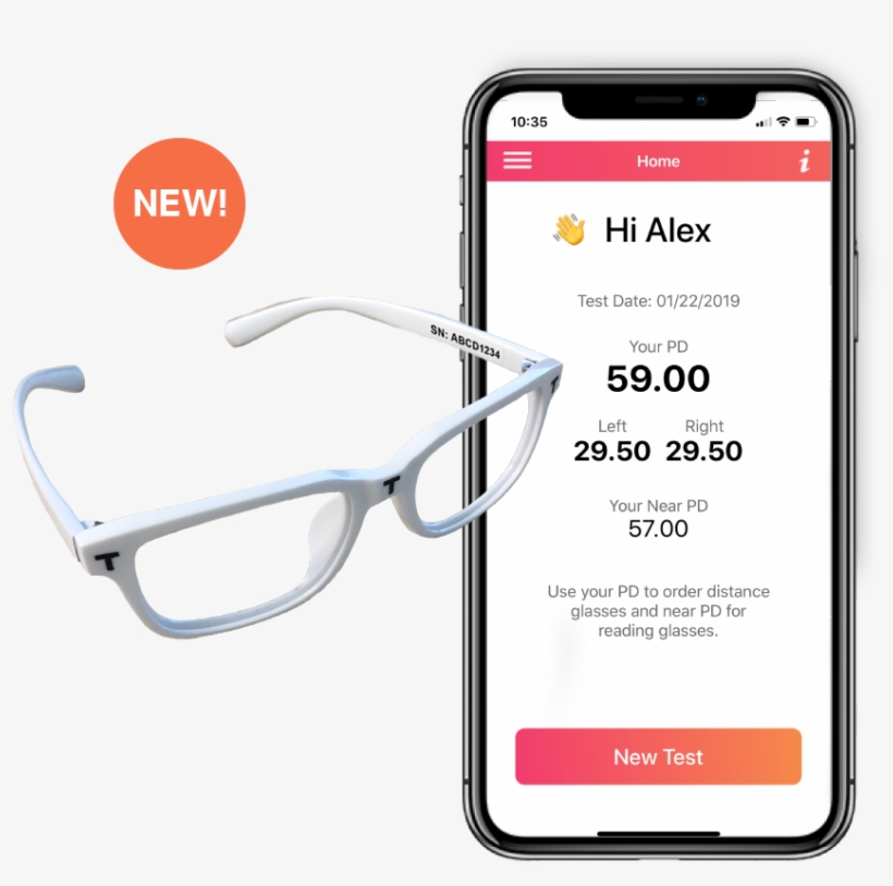 Eyeque Pdcheck Pupillary Distance Tool - Smartphone, transparent png download