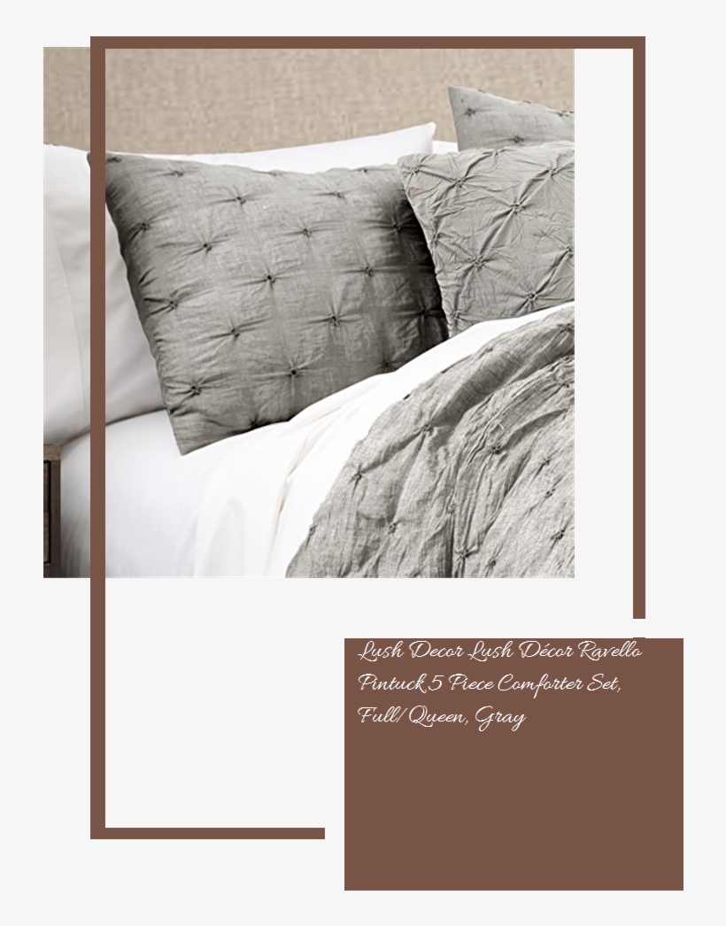 Lush Decor Lush Décor Ravello Pintuck 5 Piece Comforter - Bed Sheet, transparent png download