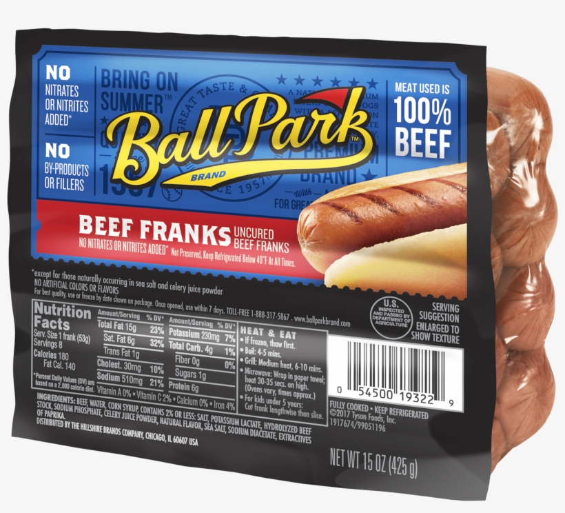 Original Length - Ball Park Franks, transparent png download