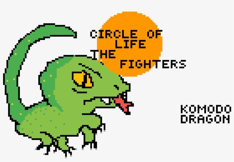 Komodo Dragon Circle Of Life The Fighters - 8 Bit Twitter, transparent png download