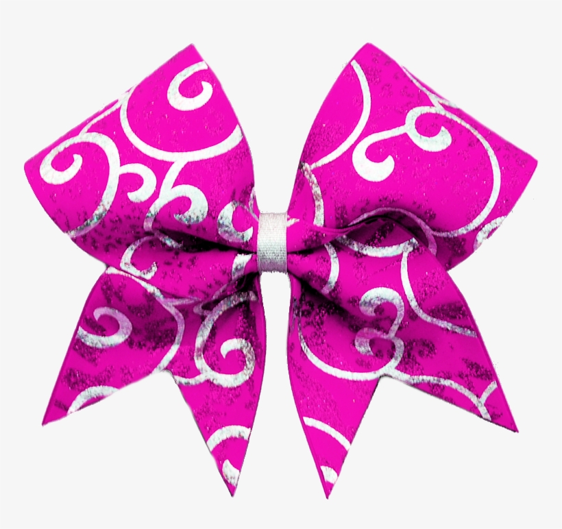 Silver Swirl Pizzazz Bow - Illustration, transparent png download