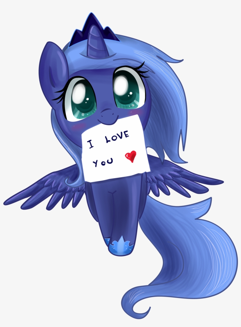 Pls Thumb Up If Your A Fedora Wearing Neckbeard Brony - My Little Pony Luna Cute, transparent png download