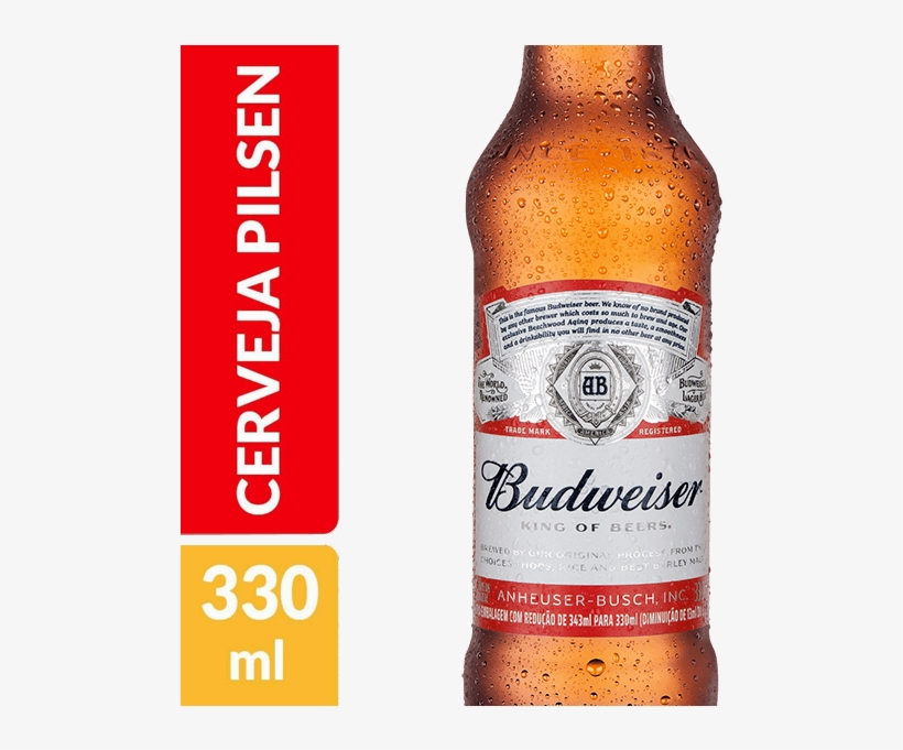 Cerveja Budweiser 330ml - Budweiser, transparent png download