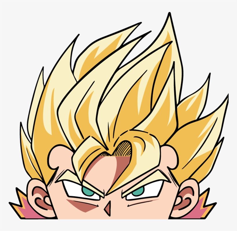 Image Of Goku Peeker - Cartoon, transparent png download