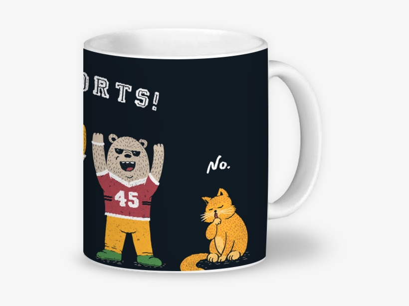 Caneca Crowd-cheering No Thanks De Tobias Fonsecana - Cartoon, transparent png download