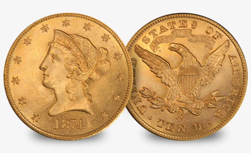 Usa $10 Eagle Set Gaudens & Liberty Head Coin - Cash, transparent png download